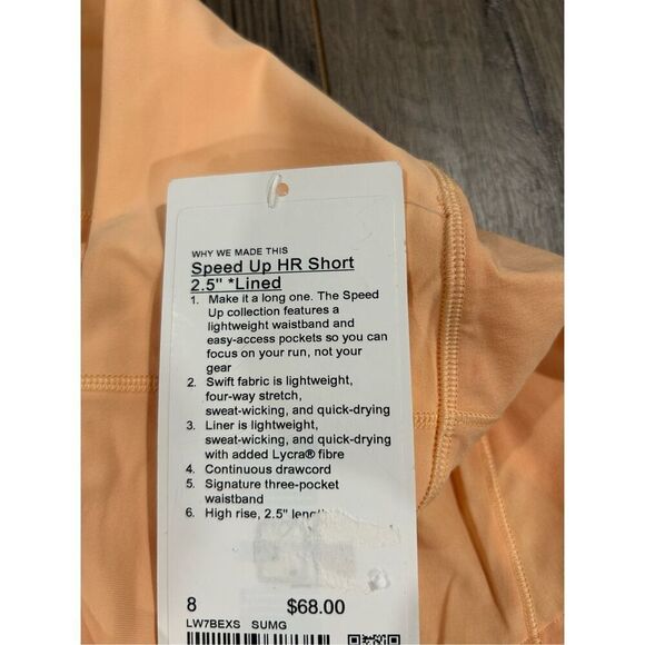 Lululemon speed up Short  2.5" sz 8 - Picture 5 of 5